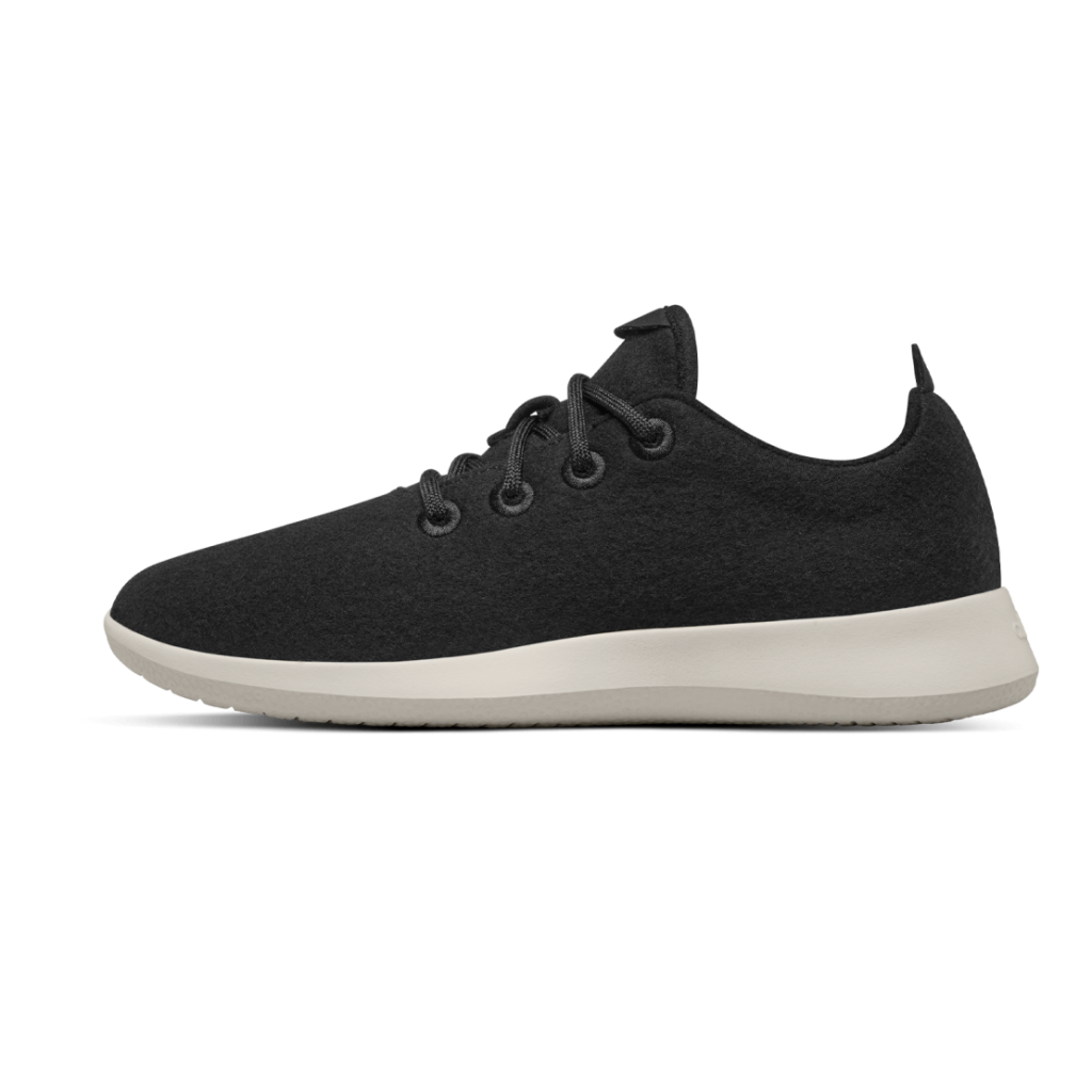 Men's Wool Runner - True Black (Cream Sole)